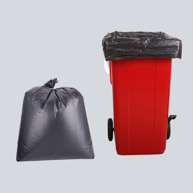 Rollo de bolsa de basura a precio de fábrica, 27L-240L, bolsa de basura negra resistente extragruesa, bolsa de basura